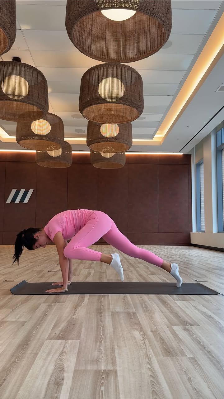 Instagram post by @ssam.ttaylor for Athleta. Caption reads: February is for pink - the new @athleta Galetine’s....