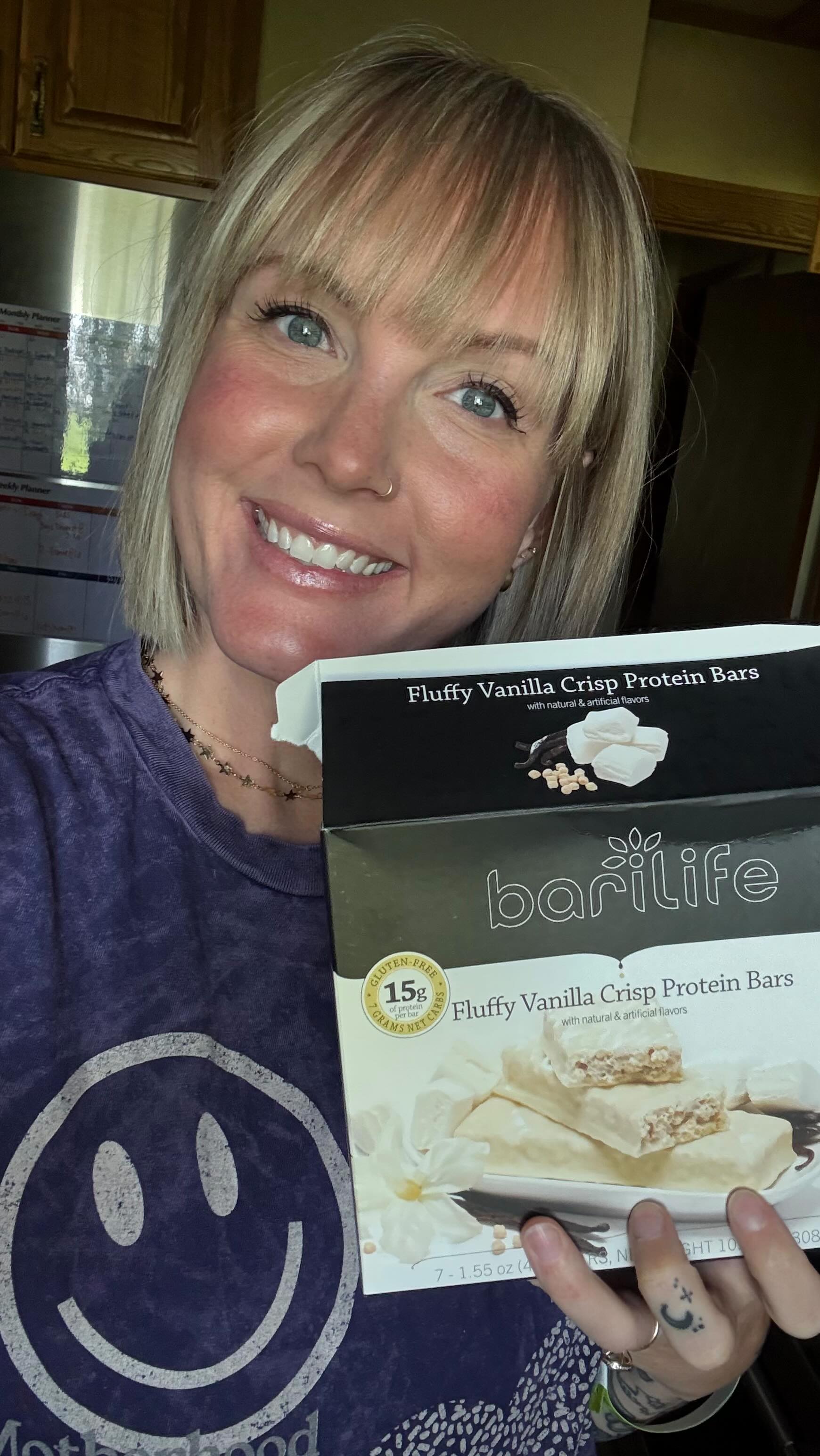 Instagram post by @highway_to_health_sam for Bari Life. Caption reads: @barilifeee protein bars are my saving grace in....