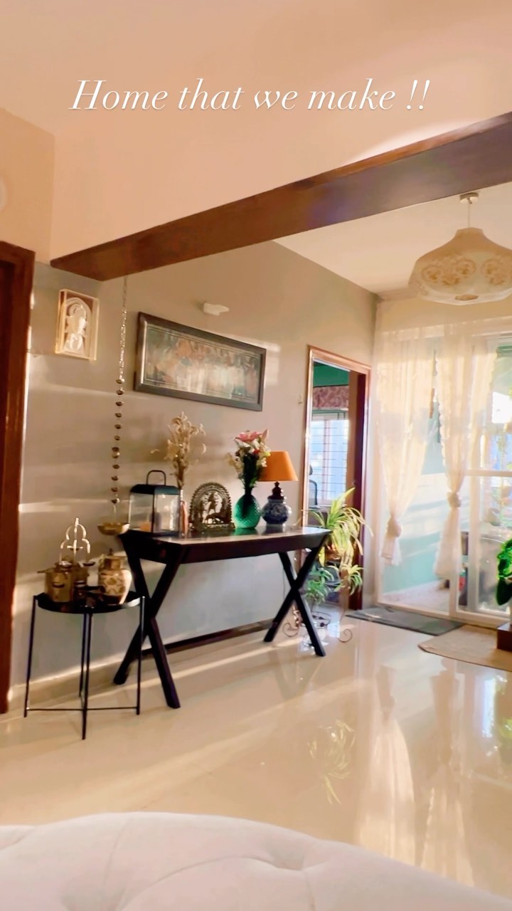 Instagram post by @amrita_rubai for Pepperfry.com. Caption reads: Sun kissed home !!! In collaboration with....