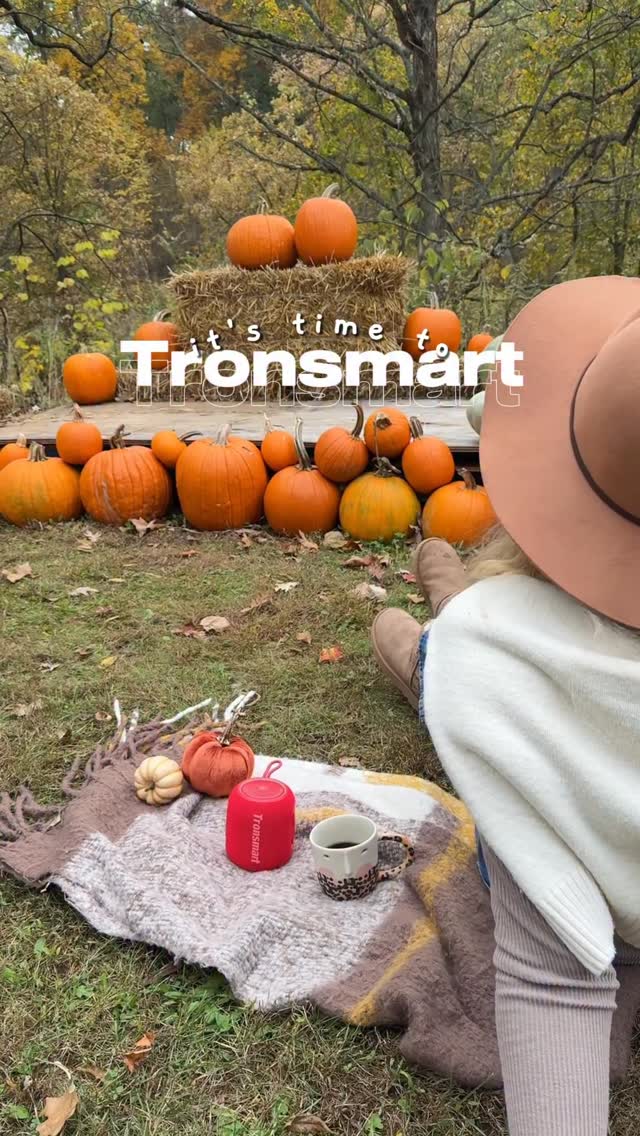 Instagram post by @lifewithfairyusa for Tronsmart. Caption reads: 🎧 Coffee, fall breeze, and my music everywhere!....