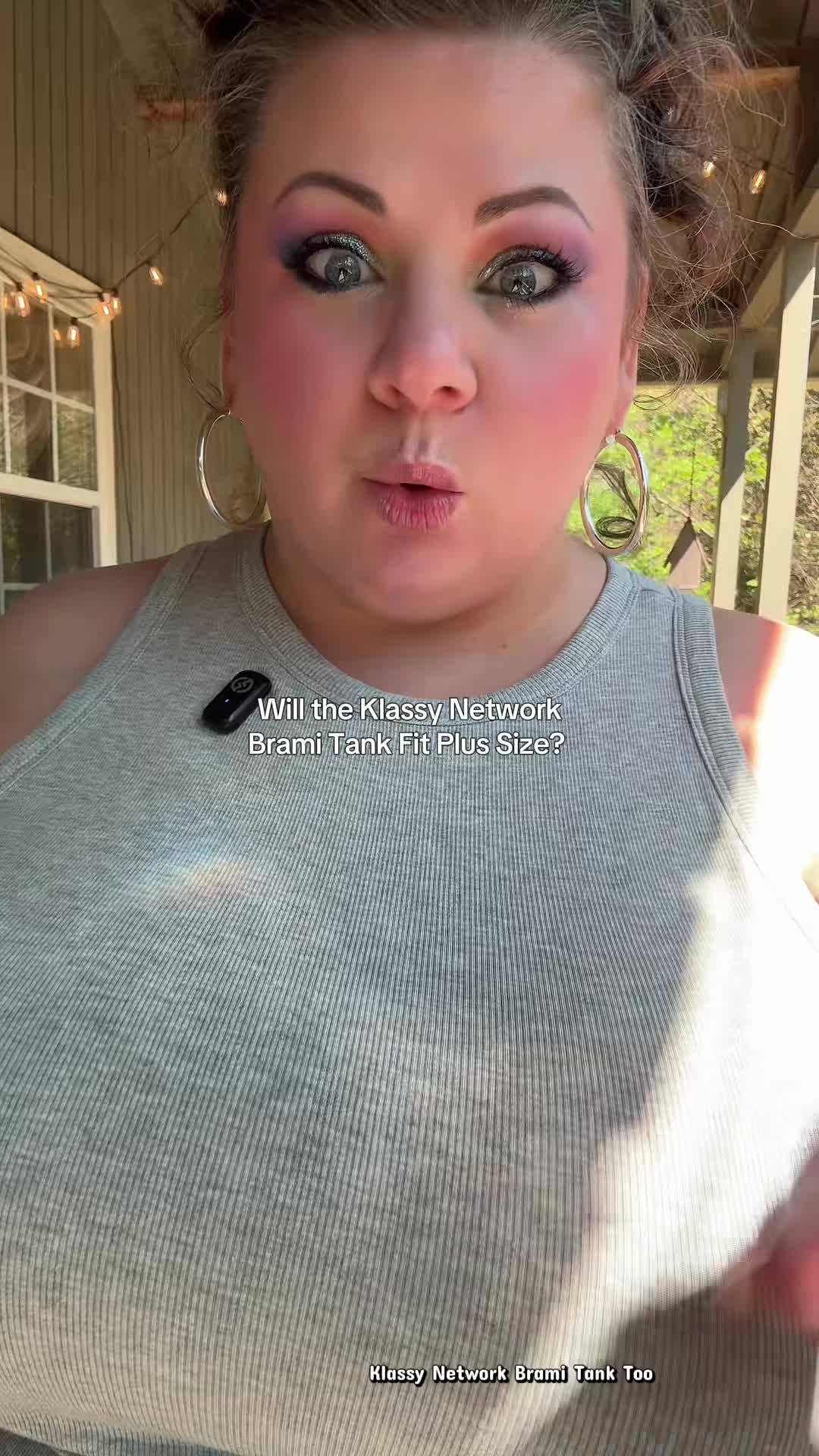 TikTok post by @peeksofpeaches for Klassy Network. Caption reads: The Brami Tank by @Klassy Network is perfect for....