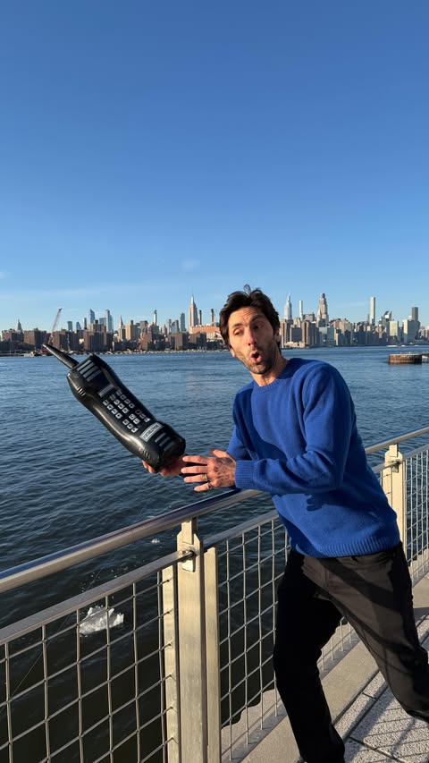 Instagram post by @nevschulman for Visible. Caption reads: [...] throw your phone in a river…switch to....