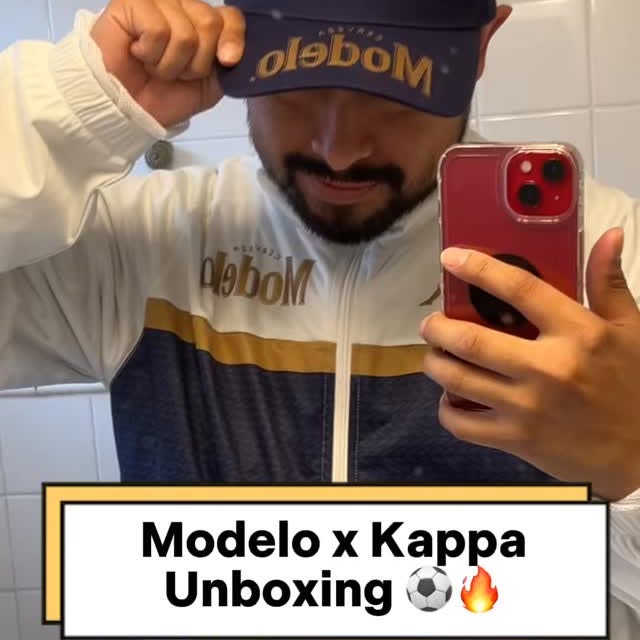Instagram post by @elsoccerguy_ for Modelo USA. Caption reads: [...] meets iconic style ⚽️🤩 #Ad #For21+....