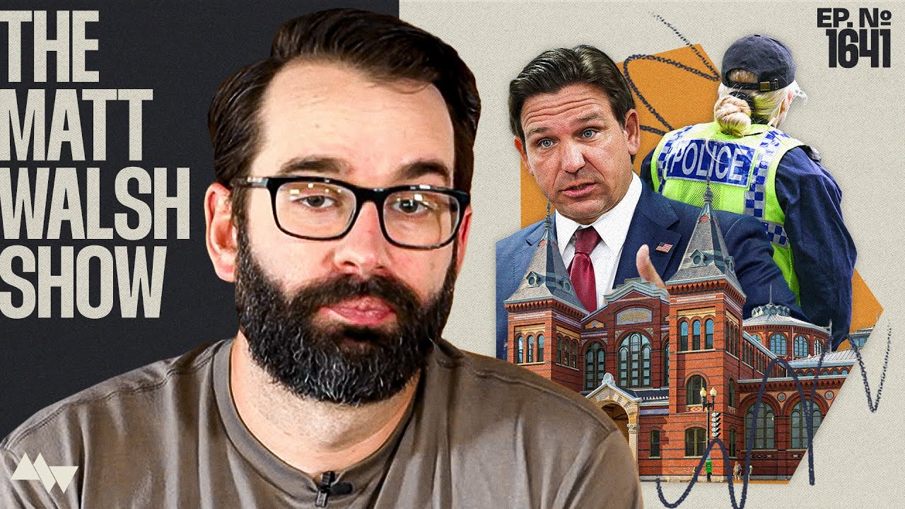 YouTube post by @MattWalsh for Imgur. Caption reads: As Migrants Terrorize Britain, Police Wage War On....