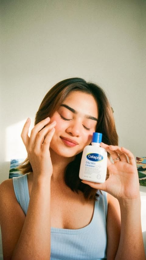 Instagram post by @anisha.chakraborty_ for Cetaphil. Caption reads: [...] after washing? Red flag 🚩 Switch to....