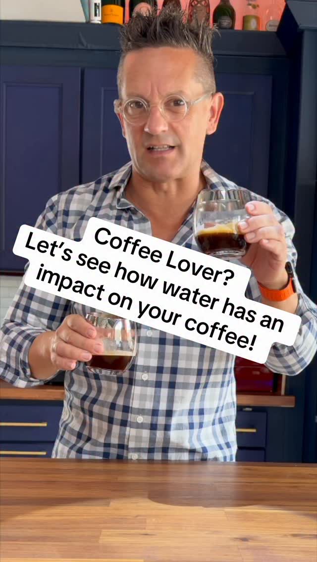 Instagram post by @martinriese for Delta Faucet. Caption reads: #AD Coffee Lover? My new @deltafaucet Clarifi™....