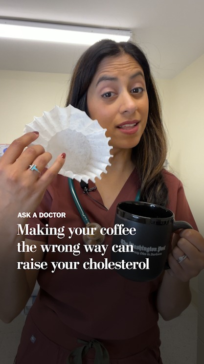 Instagram post by @trishapasrichamd for Washington Post. Caption reads: Research has shown that drinking three to five....