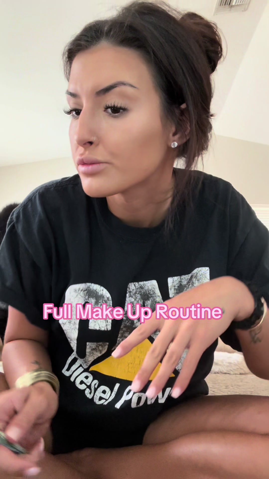 TikTok post by @taylorgrim20 for FlutterHabit. Caption reads: First day trying @flutterhabit lashes and I really....