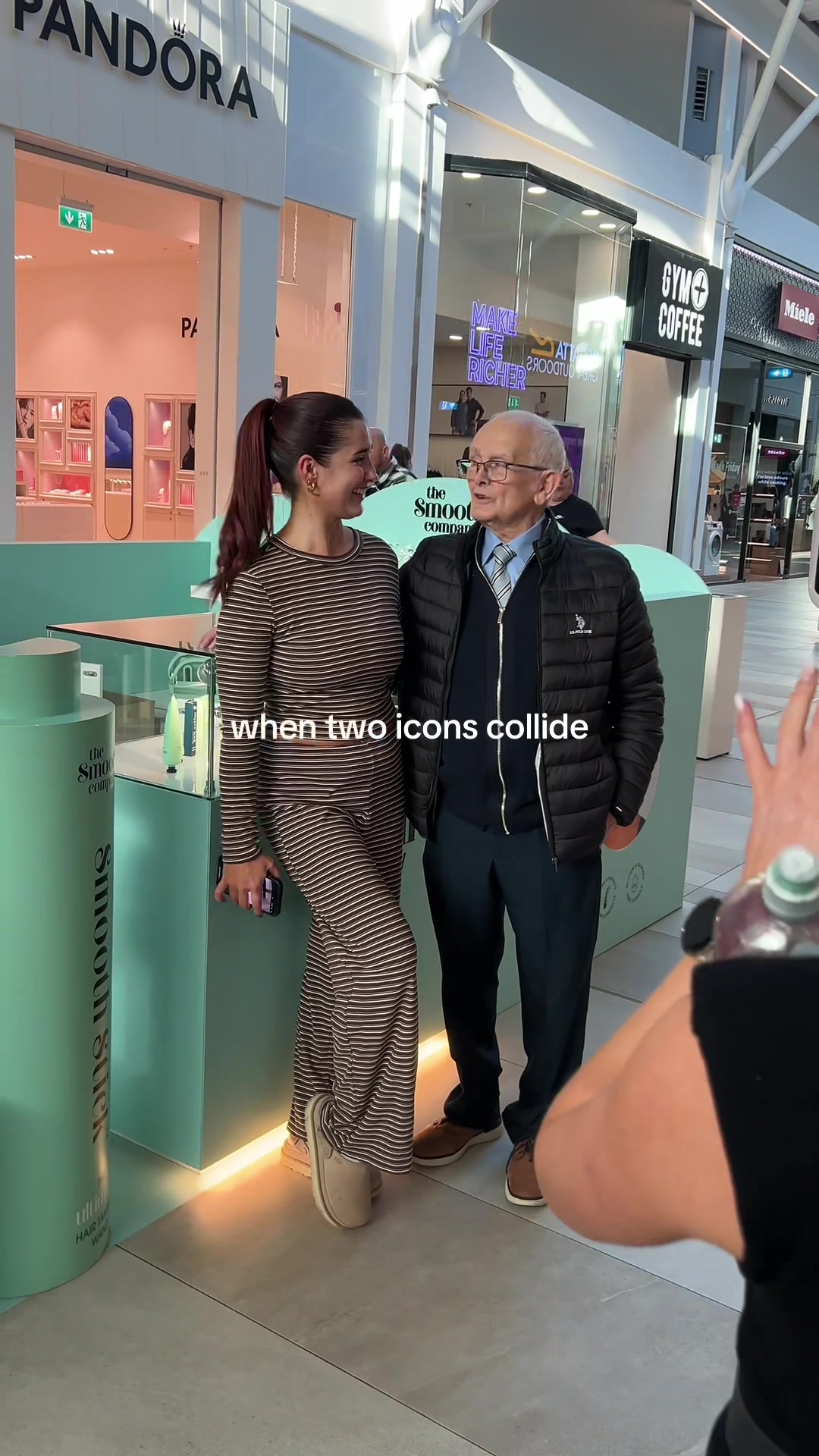 TikTok post by @thesmoothcompany for BPerfect Cosmetics. Caption reads: one of our many iconic visitors to our Liffey....