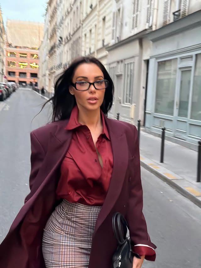Instagram post by @nabilla for The Frankie Shop. Caption reads: My nerd version 🤓 wearing @thefrankieshop #Ad.