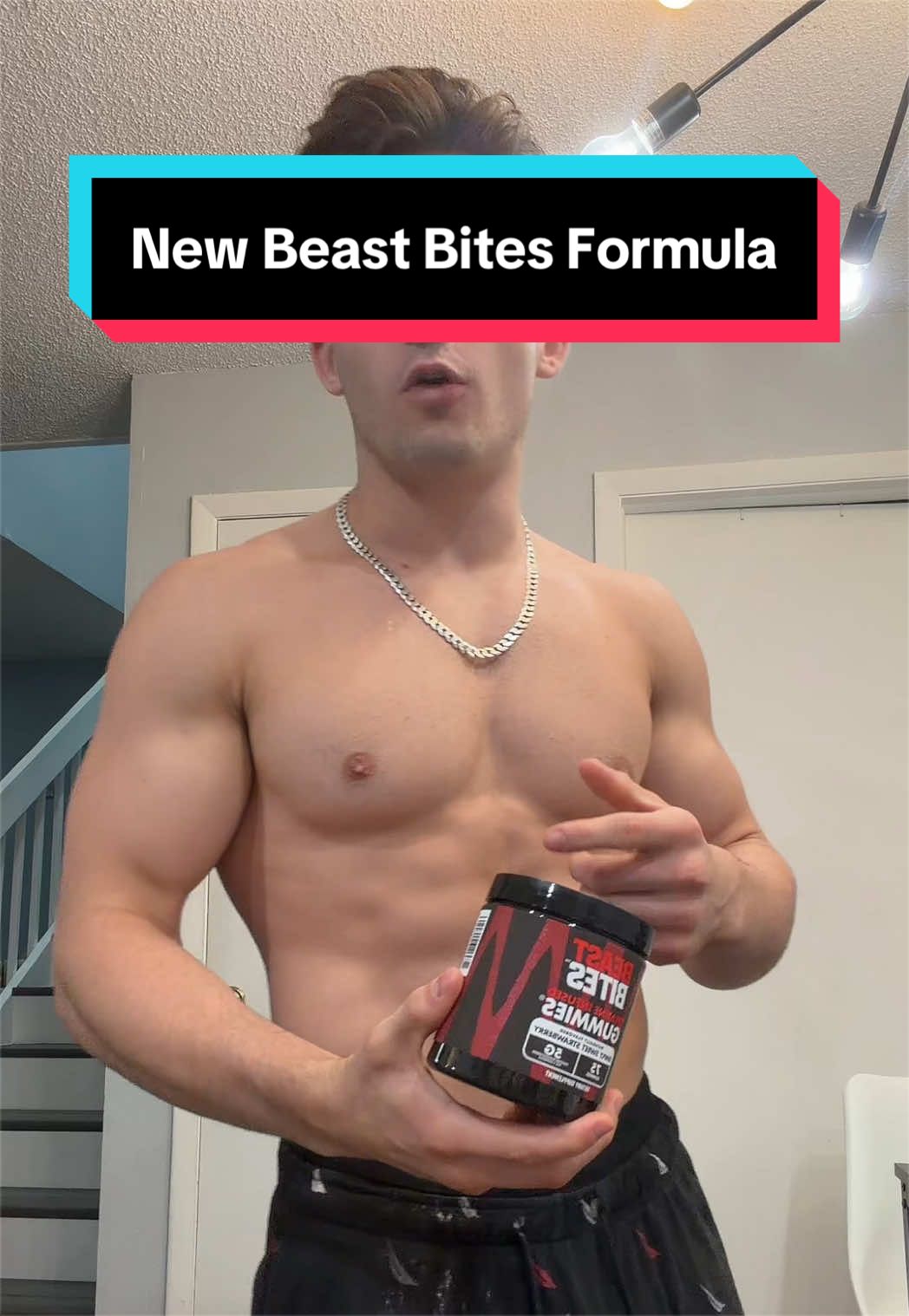 TikTok post by @4ftaesthetics for Beast Bites. Caption reads: [...] new formula and they taste better 😋....