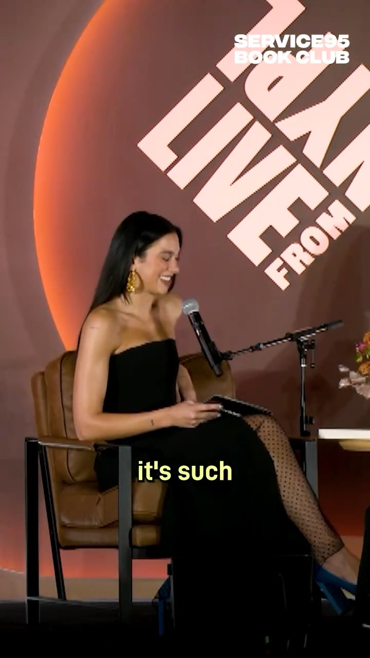 Instagram post by @service95bookclub for Simon & Schuster. Caption reads: “I took a deliberate decision not to have any....