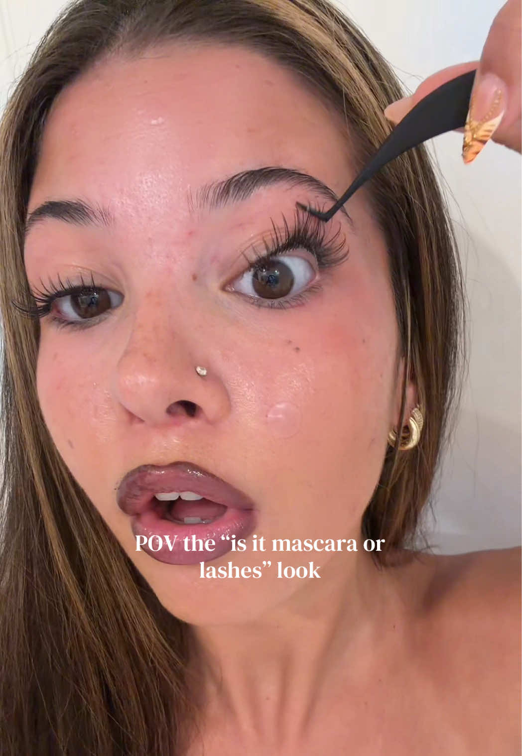 TikTok post by @exithisway for Okay Love Lashes. Caption reads: [...] this are everything #lashes #okaylovelashes....