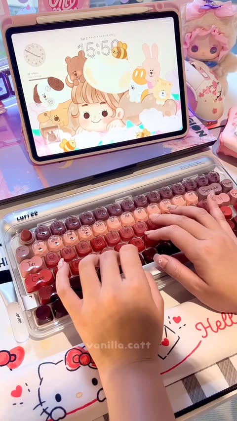 Instagram post by @vanilla.catt for LOFREE. Caption reads: ₊˚⊹♡ Lofree DOT Lipstick ˚ ༘ ೀ⋆｡˚ ** The link to....