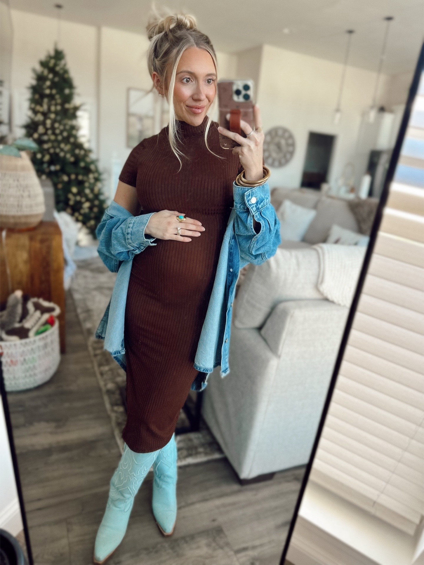 TikTok post by @kerstynweatherman for PinkBlush Maternity. Caption reads: @PinkBlush Maternity sent me over some of the....
