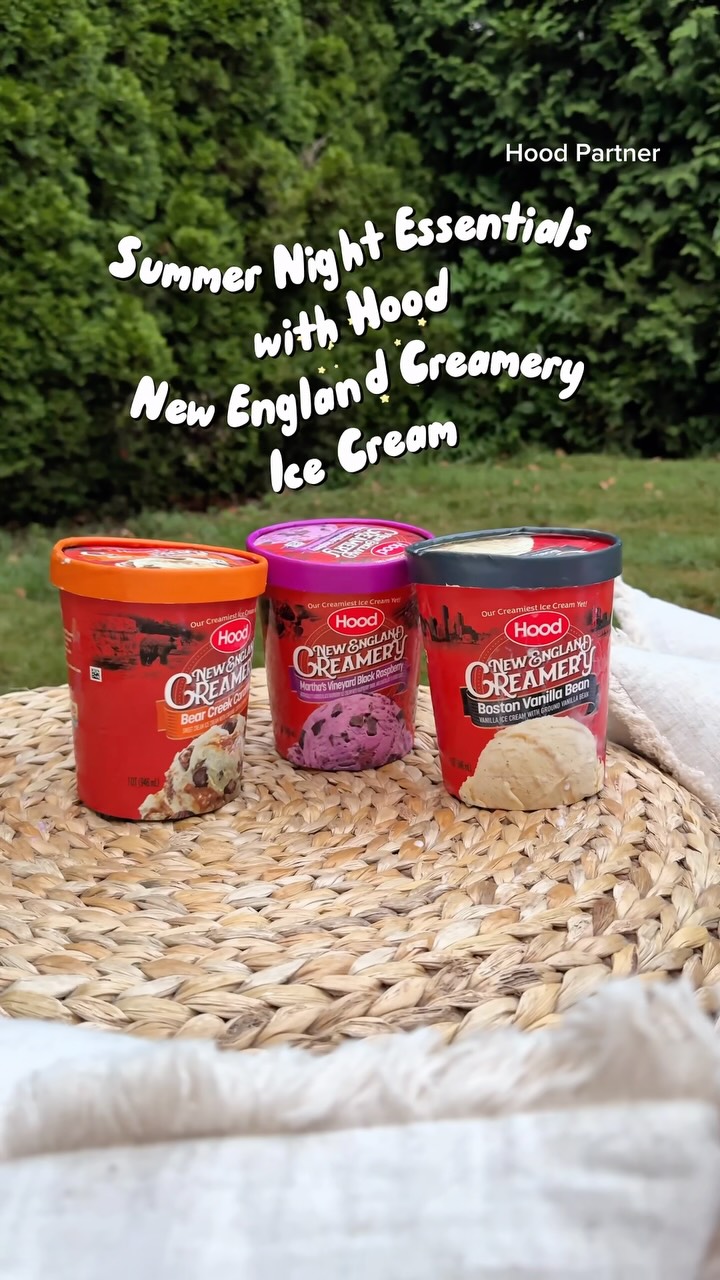 Instagram post by @lenize.fuentes for Hood. Caption reads: Summer nights done right! 🍦✨#HoodPartner After....