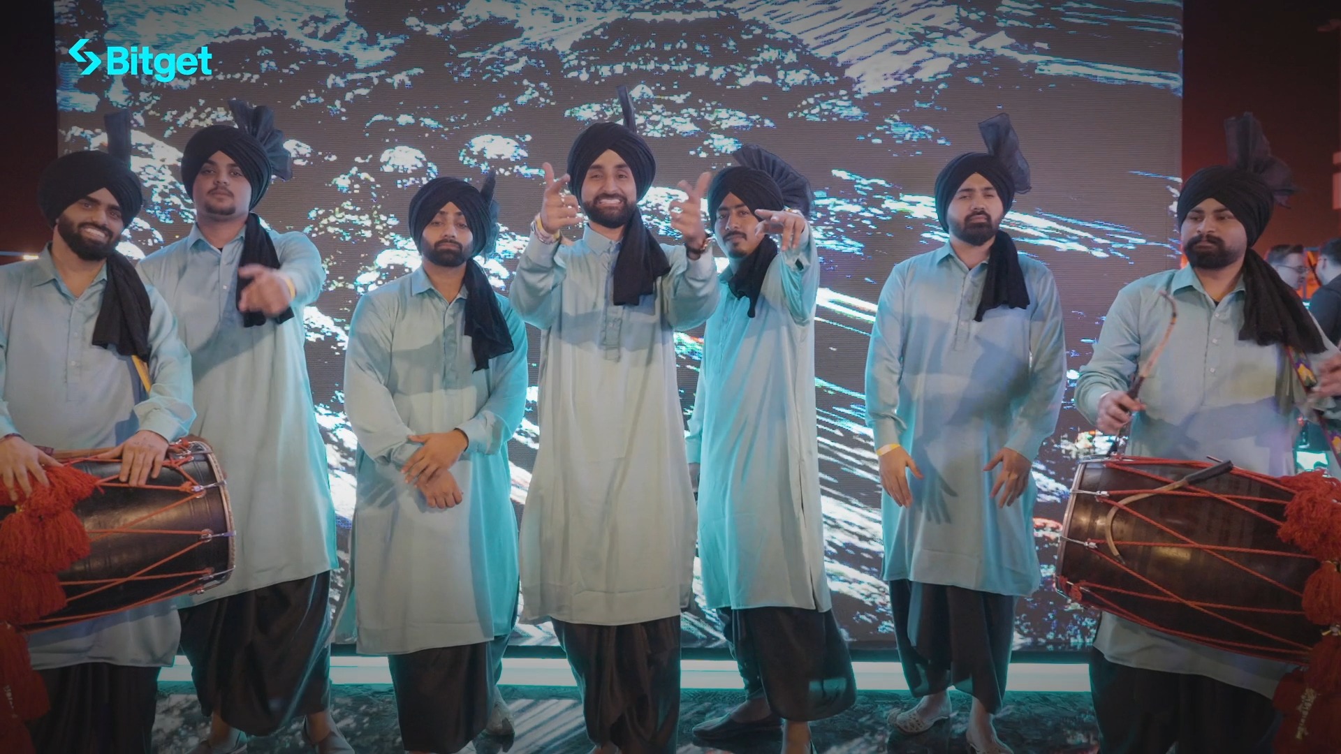 Instagram post by @itshardysingh for Bitget. Caption reads: #UNTOLDxBitget Day 3 hit different.. The Bhangra....