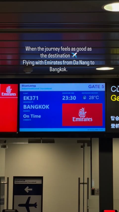 Instagram post by @priyamsharma_ for Emirates. Caption reads: @emirates is an experience #explore #flights [...].