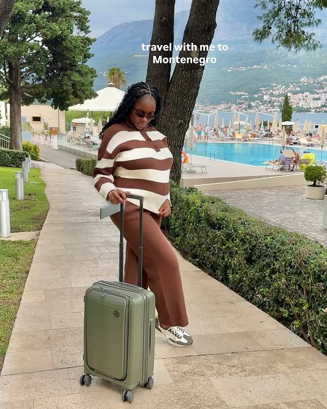 Instagram post by @adenikeo_ for it Luggage. Caption reads: [...] is officially on! Big thanks to @itluggage....
