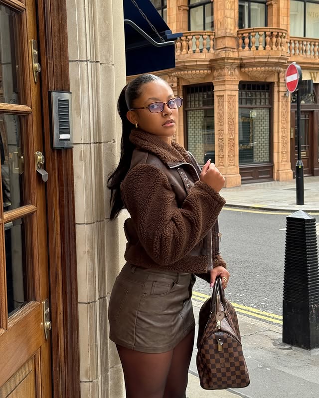 Instagram post by @tia.forbes for City Beach. Caption reads: [...] ☕️ 🧸 ( swipe to see fun collage....