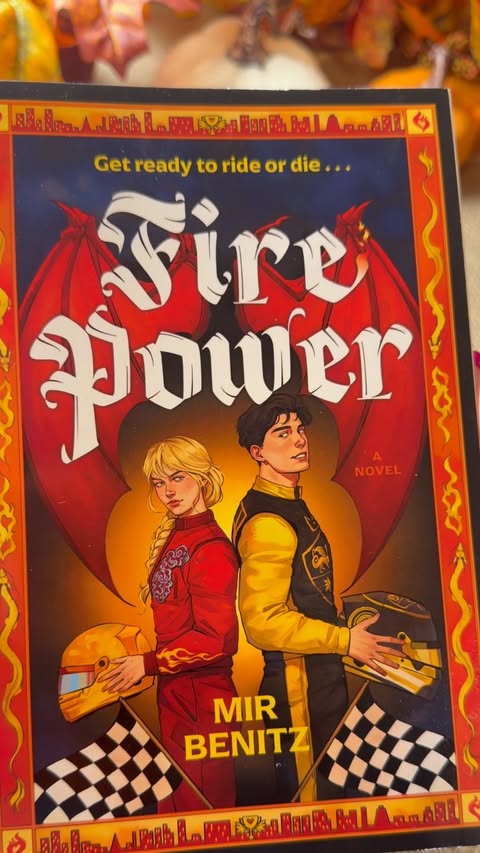 Instagram post by @booksinallforms for Little, Brown and Company. Caption reads: 🐉🏎️ FOURTH WING meets FORMULA ONE?! I’m....
