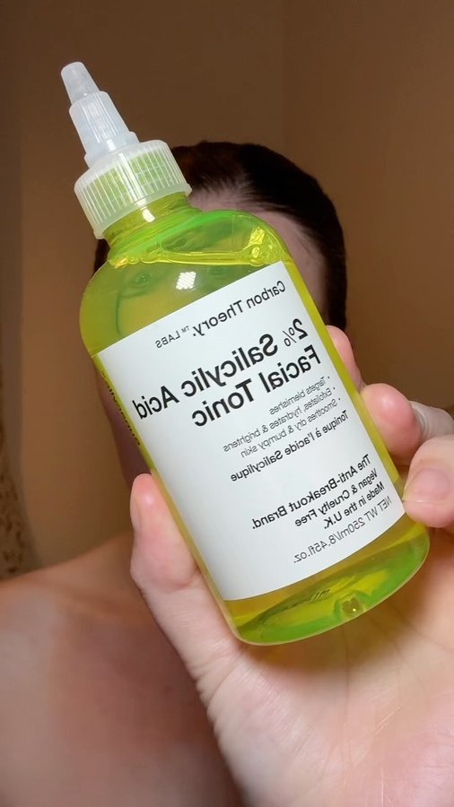 Instagram post by @chrissyjoanne__ for Carbon Theory. Caption reads: [...] skincare routine 🌙 ad/gifted....