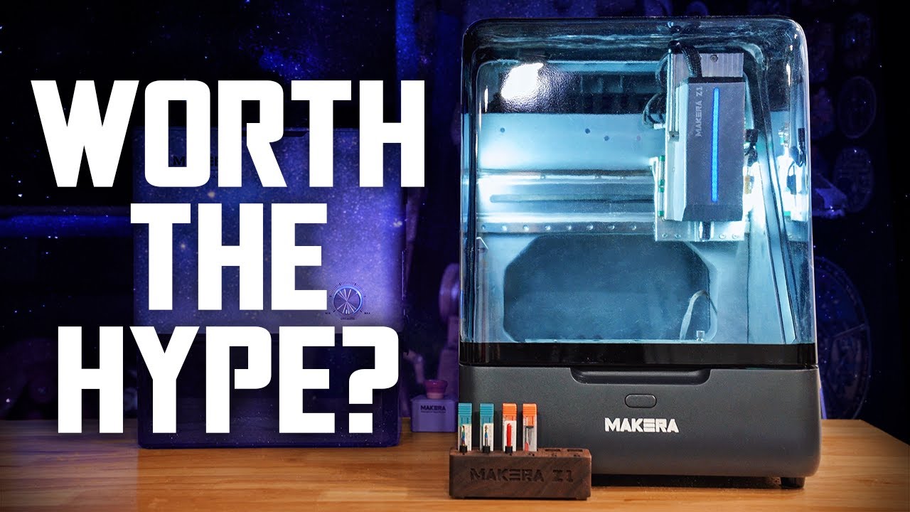 YouTube post by @MMsPropShop for Thingiverse. Caption reads: The Ultimate Beginner CNC Machine? Testing the....