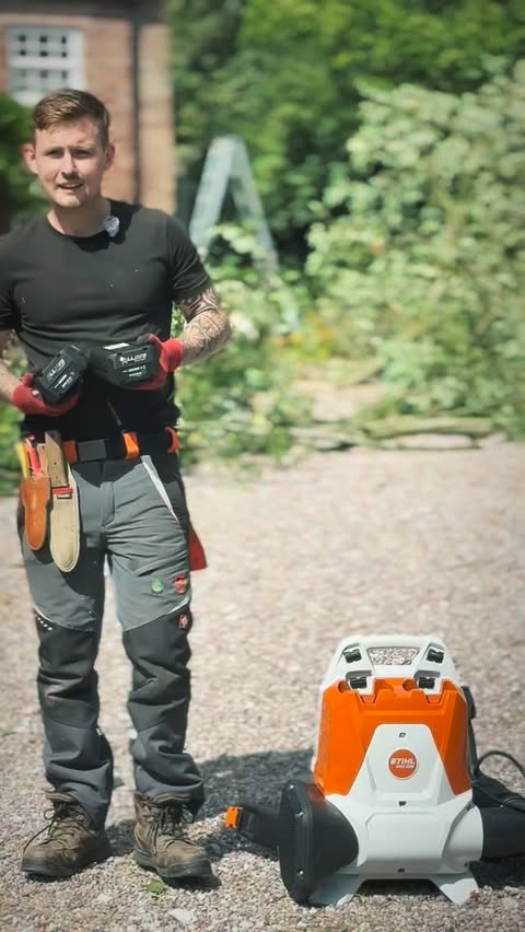 Instagram post by @lamphjude for STIHL. Caption reads: AD I’m convinced now #garden #gardening #stihl....