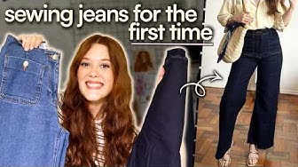YouTube post by @coralinestreet for Skillshare. Caption reads: Recreating My Favorite Denim Pants (From Scratch).