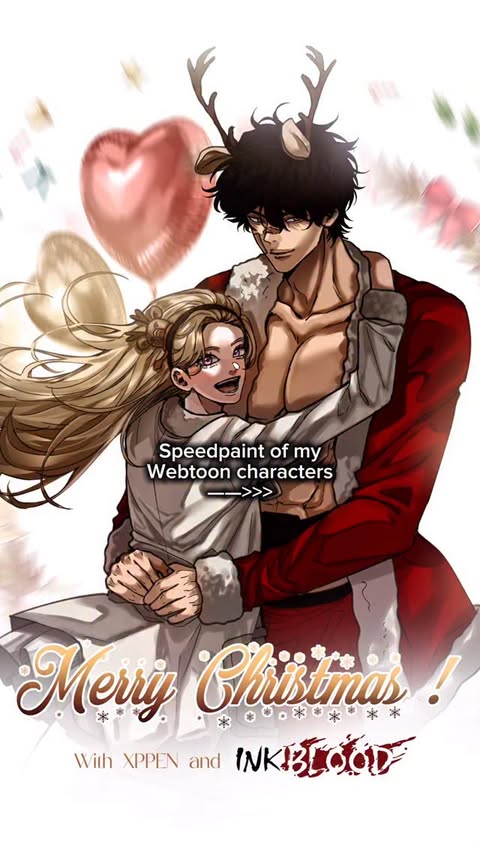 Instagram post by @keinashoo for XPPen. Caption reads: [...] from my webtoon 🖤

✍️ Drawn on the XPPEN....