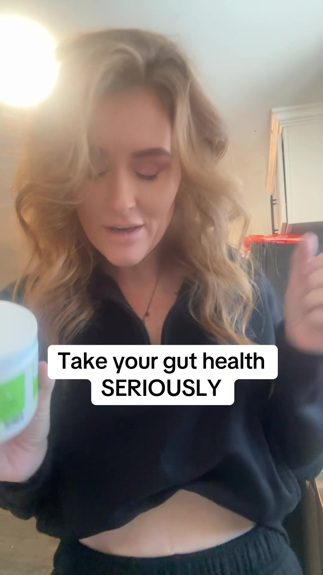 TikTok post by @wellnesswithcassie for Feel Goods. Caption reads: [...] bloated bitches…we gotta have a chat @Feel....