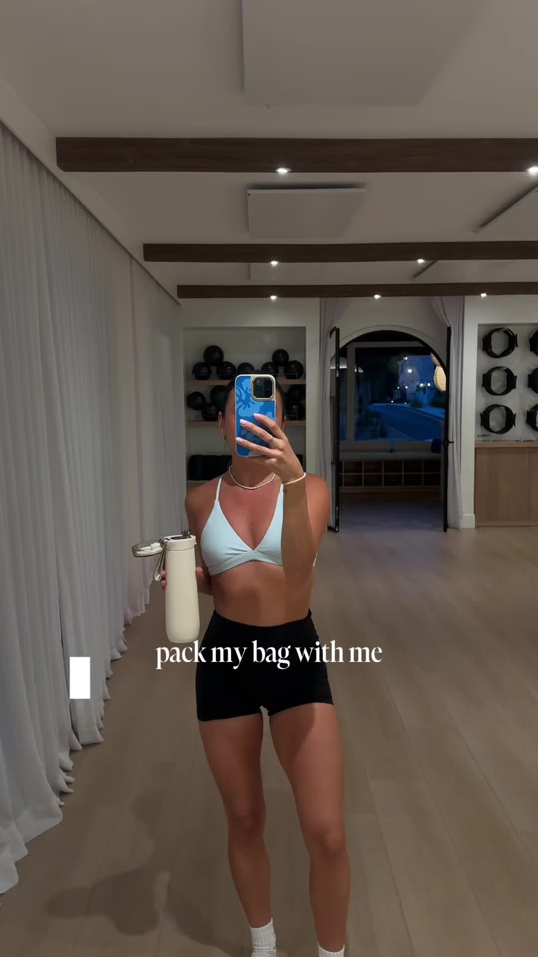 TikTok post by @nataliaaseliger for Stanley 1913. Caption reads: [...] BAG W ME (pilates instructor edition)....