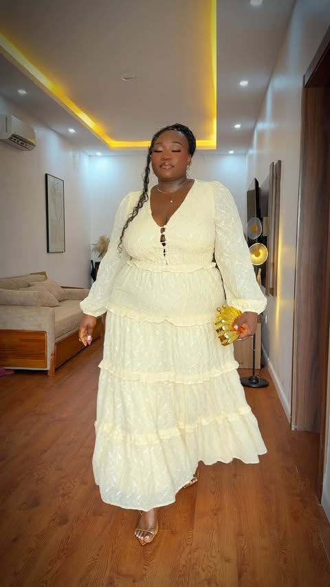 Instagram post by @tilda_harris for Fashion Nova Curve. Caption reads: @FashionNovaCurve Who said Modest Dresses are....