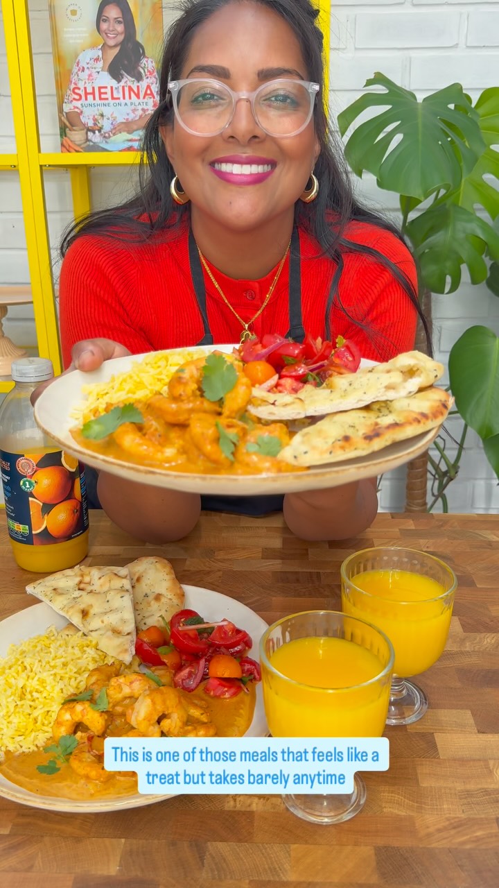 Instagram post by @shelinacooks for Aldi UK. Caption reads: Bringing restaurant-quality flavours home, without....