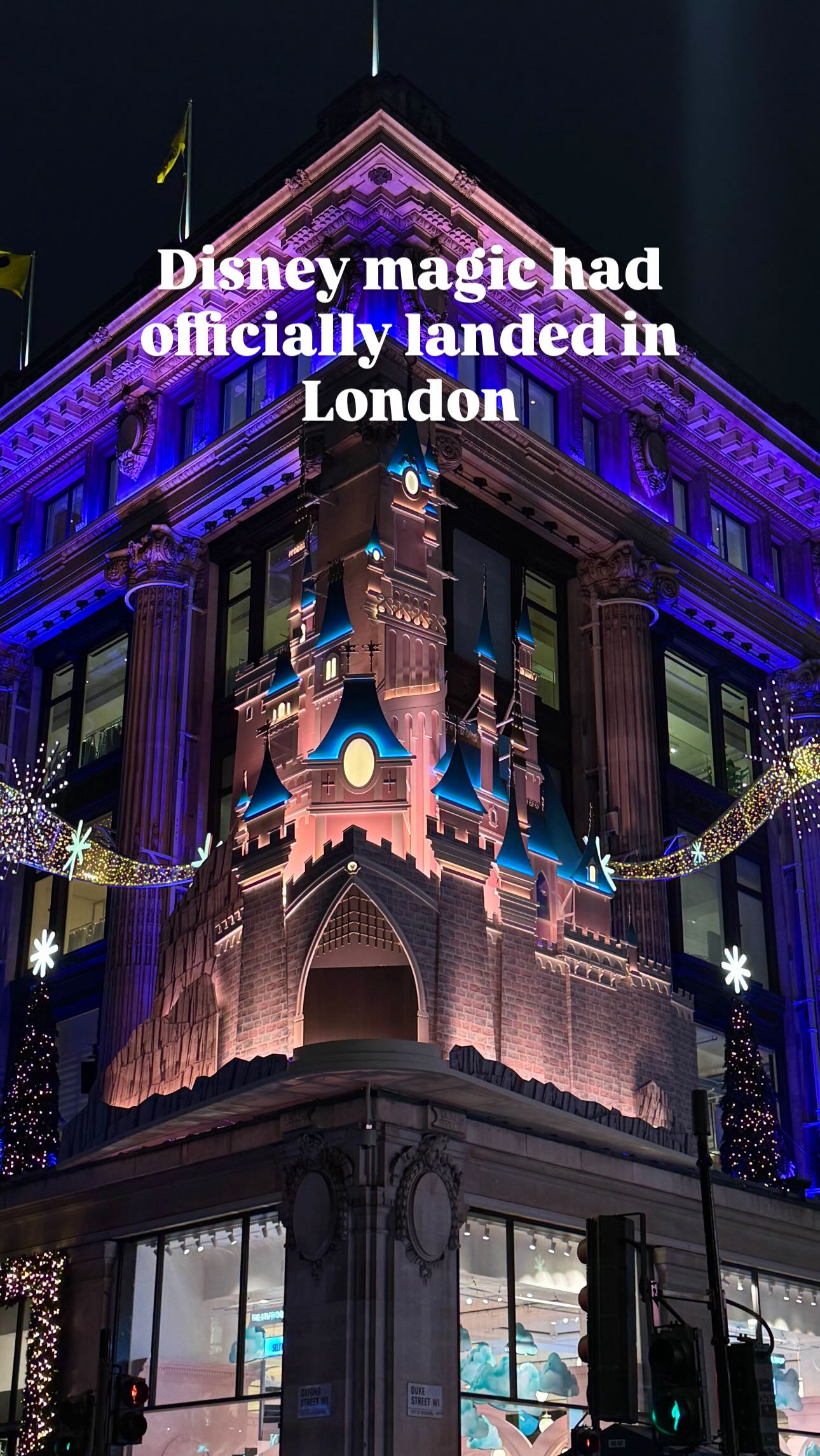 Instagram post by @londoncity.best for London Unknown. Caption reads: London just got a sprinkle of fairy dust 💛 From....