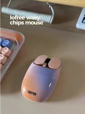 TikTok post by @nathalys_life for Lofree. Caption reads: unboxing the most aesthetic mouse from @LOFREE....