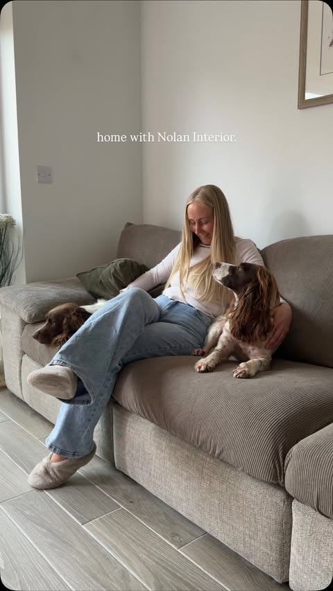 Instagram post by @roamingwitheightpaws for Nolan Interior. Caption reads: At home with @nolan_interior AD Simple switch,....