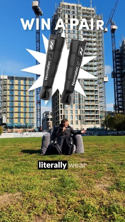 Instagram post by @runningchannel for Hyperice. Caption reads: PLEASE NOTE THIS GIVEAWAY IS NOW CLOSED

Running....