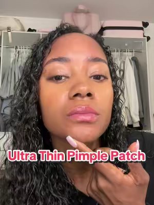 TikTok post by @neeceybest for DR MELAXIN SKIN. Caption reads: @DR MELAXIN SKIN Pimple Patches for post-acne....