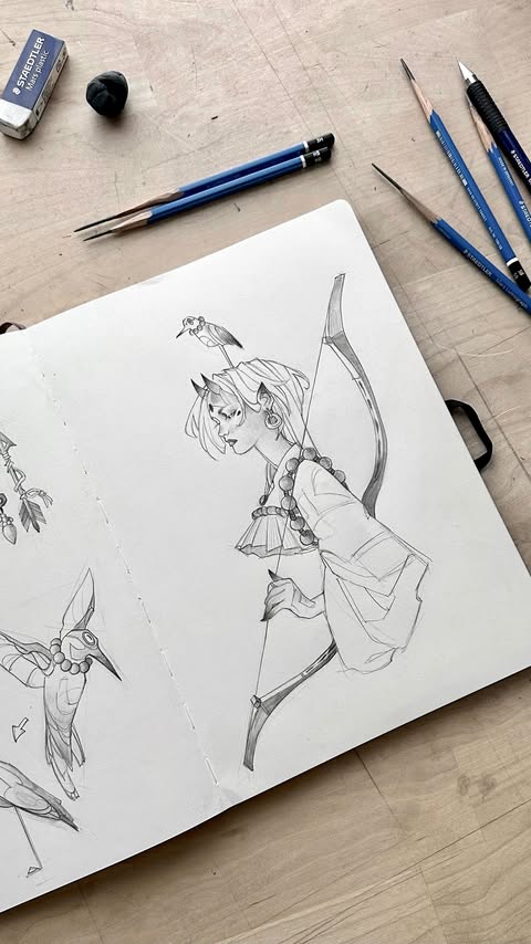 Instagram post by @lea.wai for STAEDTLER. Caption reads: [...] #graphitepencil 💙 paid partnership....