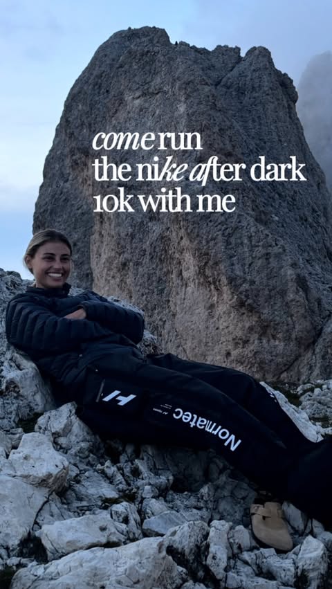 Instagram post by @leahbroger for Hyperice. Caption reads: [...] 10k after dark tour* together with @hyperice....