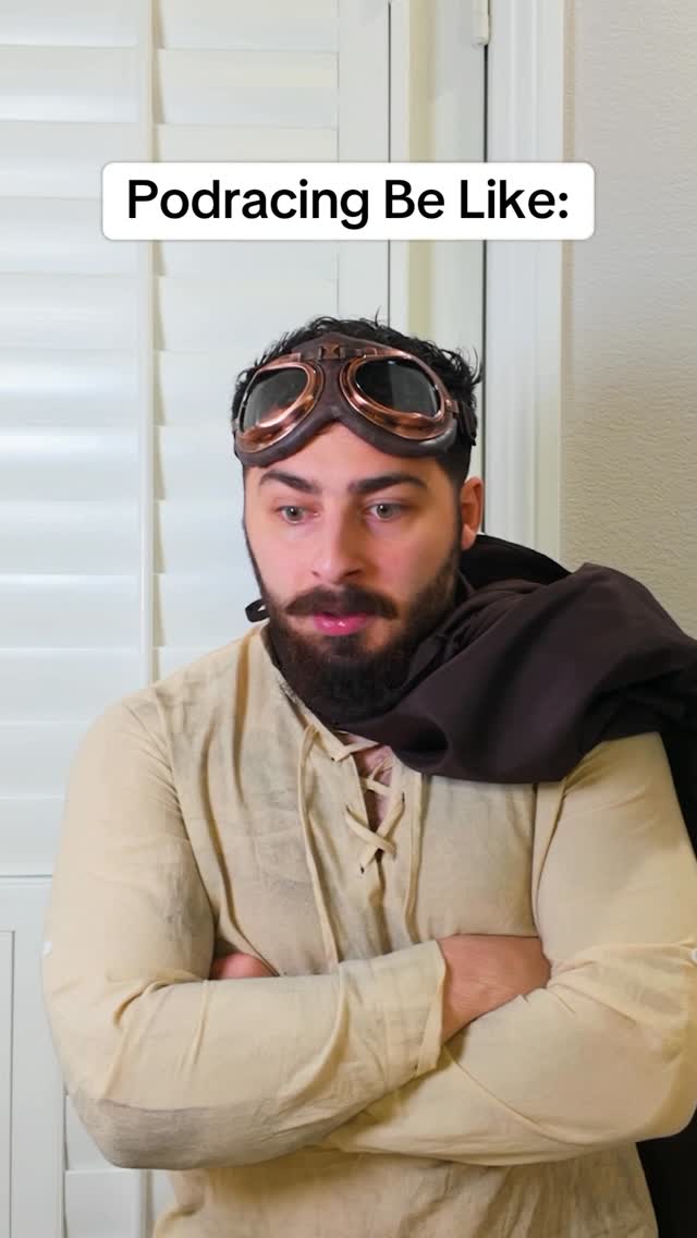 Instagram post by @nicsnite for Star Wars. Caption reads: Ever wonder what it’s like calling a podrace you....