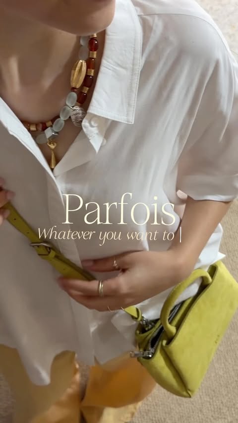 Instagram post by @avital_moyal for Parfois. Caption reads: Parfois; Whatever you want to be 🥹✨ בשיתוף.