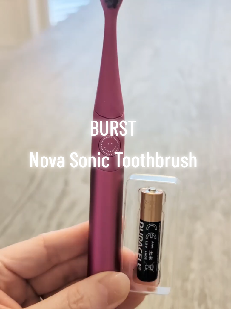 TikTok post by @ilovemymjk for Burst Oral Care. Caption reads: [...] Pick your favorite color! @BURST Oral Care....