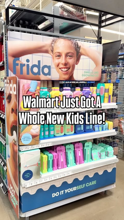 Instagram post by @walmartbargains for Frida Baby. Caption reads: Walmart just got a whole new line for kids! @frida....