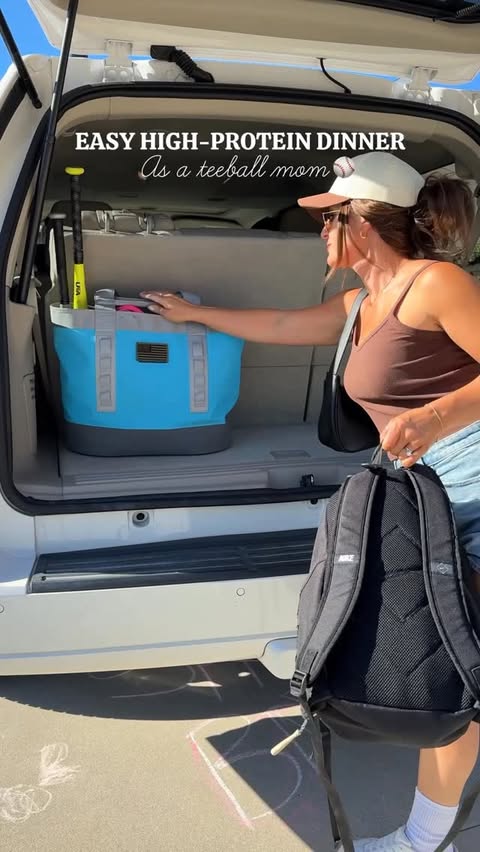 Instagram post by @shellykowatch for Banza. Caption reads: [...] fueled for teeball practices is The new....