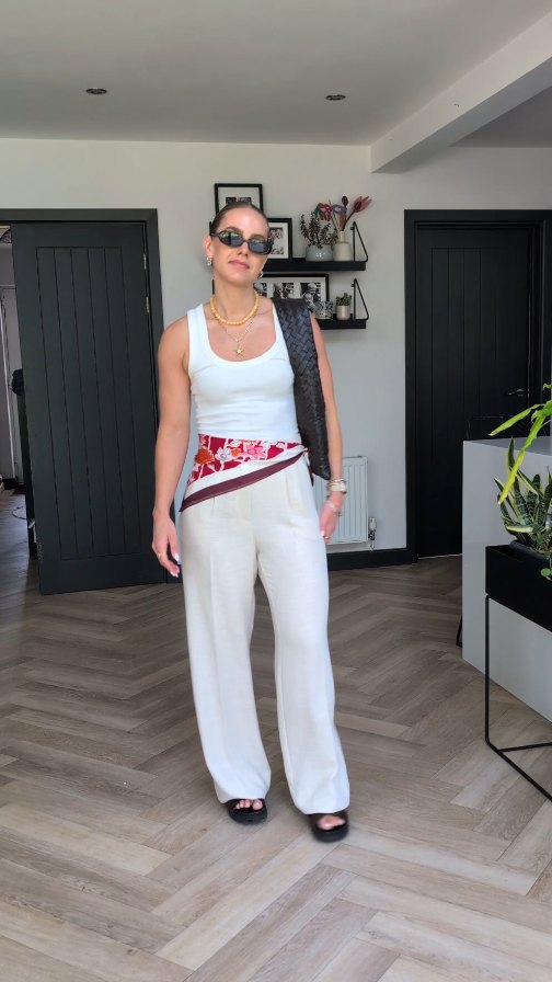 Instagram post by @styledby_mrsj for Le Specs. Caption reads: Back to office outfits for a few days... until the....