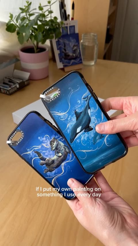 Instagram post by @phyllisliao.artwork for CASETiFY. Caption reads: Thank you to @casetify for partnering with me on....