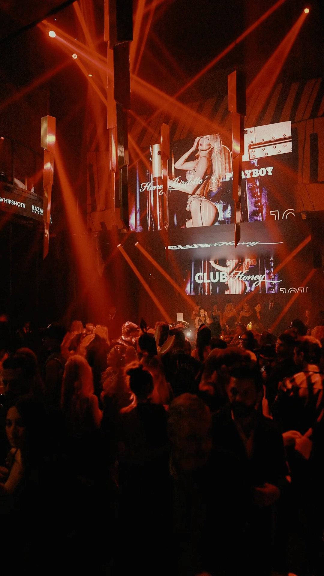 Instagram post by @honeybirdette for Playboy. Caption reads: [...] to Club Honey 💋 Honey Birdette x @playboy....