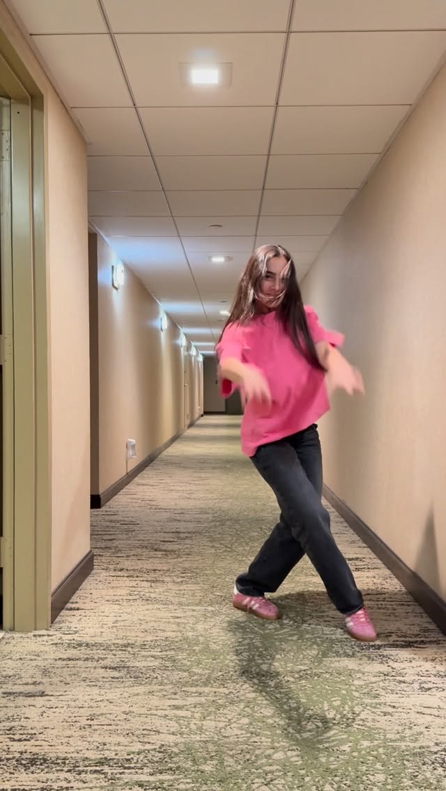 Instagram post by @mini_mariaofficial for Disney Channel. Caption reads: FANG FOOT STOMP! 🦇💜
Congrats to the entire cast....